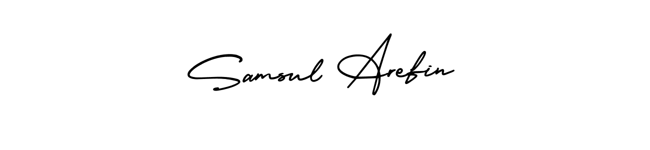 Create a beautiful signature design for name Samsul Arefin. With this signature (AmerikaSignatureDemo-Regular) fonts, you can make a handwritten signature for free. Samsul Arefin signature style 3 images and pictures png