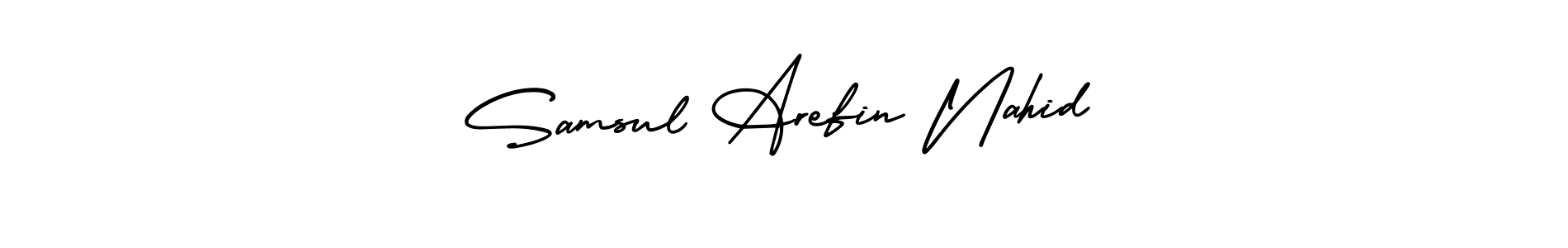 AmerikaSignatureDemo-Regular is a professional signature style that is perfect for those who want to add a touch of class to their signature. It is also a great choice for those who want to make their signature more unique. Get Samsul Arefin Nahid name to fancy signature for free. Samsul Arefin Nahid signature style 3 images and pictures png