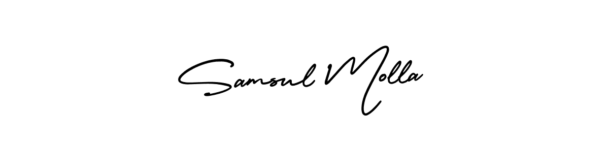 It looks lik you need a new signature style for name Samsul Molla. Design unique handwritten (AmerikaSignatureDemo-Regular) signature with our free signature maker in just a few clicks. Samsul Molla signature style 3 images and pictures png