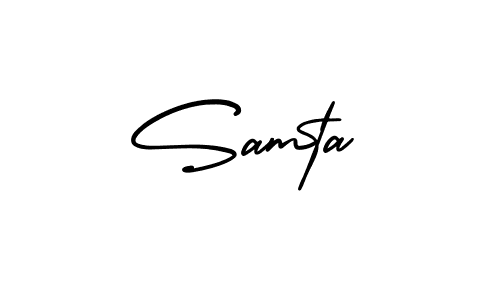 Also You can easily find your signature by using the search form. We will create Samta name handwritten signature images for you free of cost using AmerikaSignatureDemo-Regular sign style. Samta signature style 3 images and pictures png