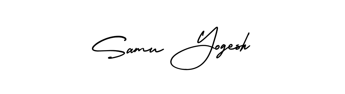 Use a signature maker to create a handwritten signature online. With this signature software, you can design (AmerikaSignatureDemo-Regular) your own signature for name Samu Yogesh. Samu Yogesh signature style 3 images and pictures png