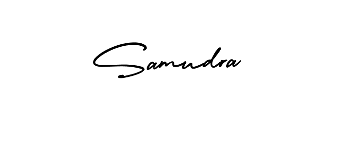 Use a signature maker to create a handwritten signature online. With this signature software, you can design (AmerikaSignatureDemo-Regular) your own signature for name Samudra. Samudra signature style 3 images and pictures png