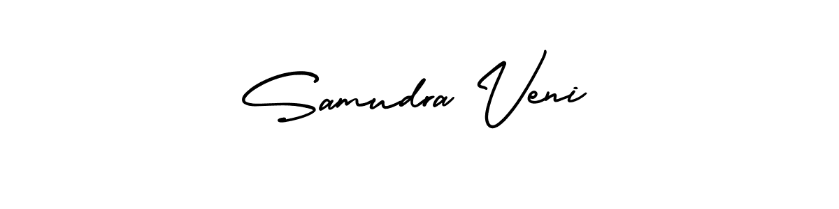 Also You can easily find your signature by using the search form. We will create Samudra Veni name handwritten signature images for you free of cost using AmerikaSignatureDemo-Regular sign style. Samudra Veni signature style 3 images and pictures png