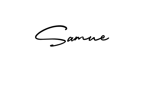 Samue stylish signature style. Best Handwritten Sign (AmerikaSignatureDemo-Regular) for my name. Handwritten Signature Collection Ideas for my name Samue. Samue signature style 3 images and pictures png