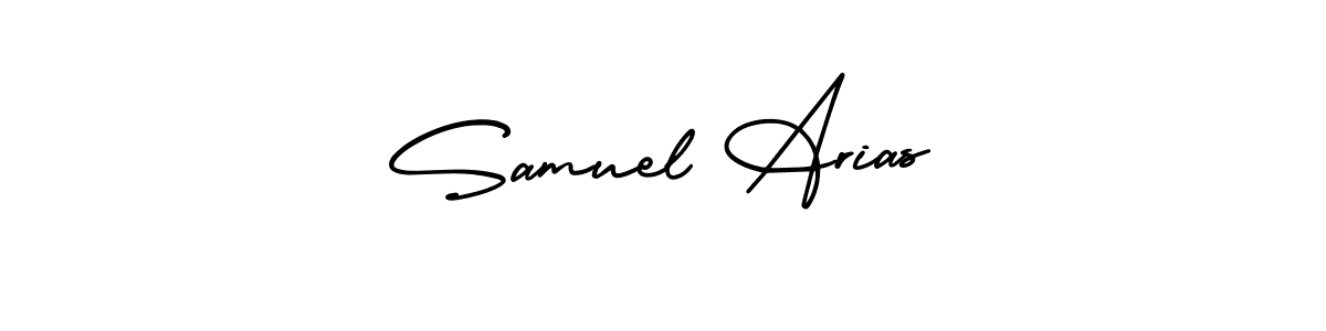 You should practise on your own different ways (AmerikaSignatureDemo-Regular) to write your name (Samuel Arias) in signature. don't let someone else do it for you. Samuel Arias signature style 3 images and pictures png