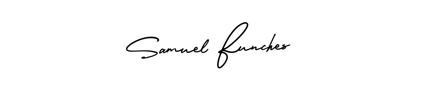 if you are searching for the best signature style for your name Samuel Funches. so please give up your signature search. here we have designed multiple signature styles  using AmerikaSignatureDemo-Regular. Samuel Funches signature style 3 images and pictures png