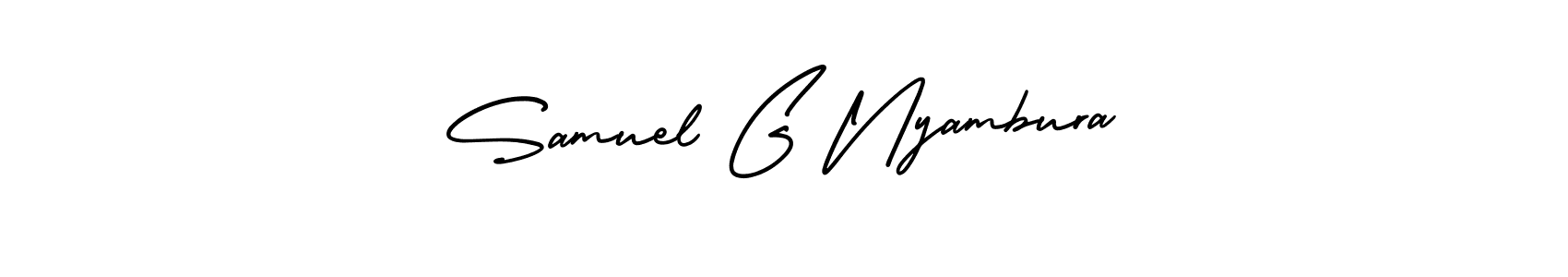 AmerikaSignatureDemo-Regular is a professional signature style that is perfect for those who want to add a touch of class to their signature. It is also a great choice for those who want to make their signature more unique. Get Samuel G Nyambura name to fancy signature for free. Samuel G Nyambura signature style 3 images and pictures png