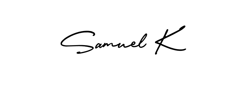 Also You can easily find your signature by using the search form. We will create Samuel K name handwritten signature images for you free of cost using AmerikaSignatureDemo-Regular sign style. Samuel K signature style 3 images and pictures png