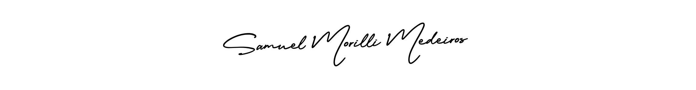 Design your own signature with our free online signature maker. With this signature software, you can create a handwritten (AmerikaSignatureDemo-Regular) signature for name Samuel Morilli Medeiros. Samuel Morilli Medeiros signature style 3 images and pictures png