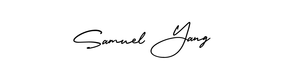 This is the best signature style for the Samuel Yang name. Also you like these signature font (AmerikaSignatureDemo-Regular). Mix name signature. Samuel Yang signature style 3 images and pictures png