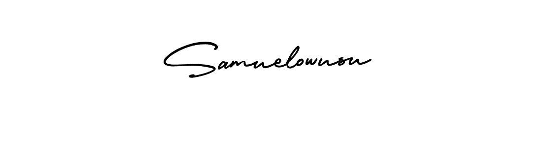 It looks lik you need a new signature style for name Samuelowusu. Design unique handwritten (AmerikaSignatureDemo-Regular) signature with our free signature maker in just a few clicks. Samuelowusu signature style 3 images and pictures png