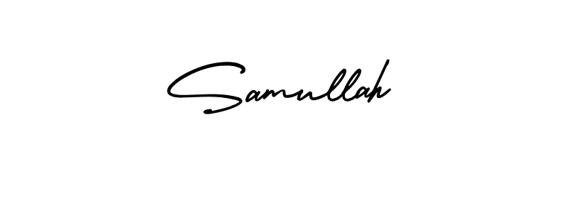 Create a beautiful signature design for name Samullah. With this signature (AmerikaSignatureDemo-Regular) fonts, you can make a handwritten signature for free. Samullah signature style 3 images and pictures png