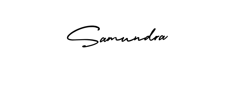 Samundra stylish signature style. Best Handwritten Sign (AmerikaSignatureDemo-Regular) for my name. Handwritten Signature Collection Ideas for my name Samundra. Samundra signature style 3 images and pictures png