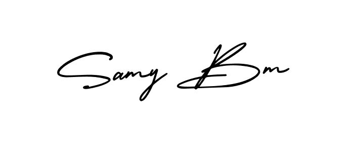 Similarly AmerikaSignatureDemo-Regular is the best handwritten signature design. Signature creator online .You can use it as an online autograph creator for name Samy Bm. Samy Bm signature style 3 images and pictures png