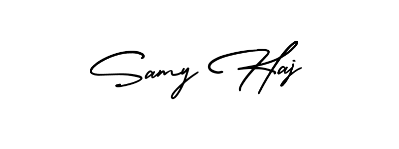 Best and Professional Signature Style for Samy Haj. AmerikaSignatureDemo-Regular Best Signature Style Collection. Samy Haj signature style 3 images and pictures png