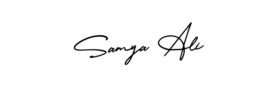 Samya Ali stylish signature style. Best Handwritten Sign (AmerikaSignatureDemo-Regular) for my name. Handwritten Signature Collection Ideas for my name Samya Ali. Samya Ali signature style 3 images and pictures png