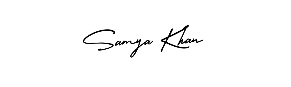 Make a beautiful signature design for name Samya Khan. Use this online signature maker to create a handwritten signature for free. Samya Khan signature style 3 images and pictures png