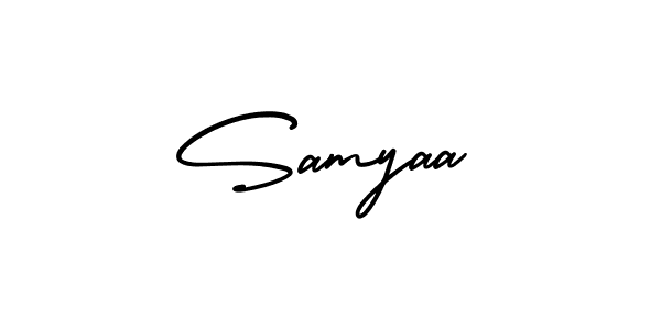 Create a beautiful signature design for name Samyaa. With this signature (AmerikaSignatureDemo-Regular) fonts, you can make a handwritten signature for free. Samyaa signature style 3 images and pictures png