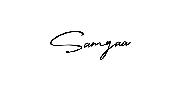 Create a beautiful signature design for name Samyaa. With this signature (AmerikaSignatureDemo-Regular) fonts, you can make a handwritten signature for free. Samyaa signature style 3 images and pictures png