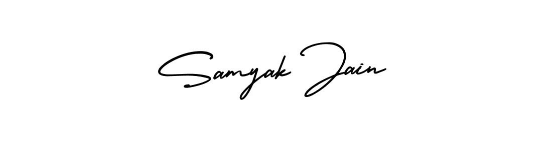 Design your own signature with our free online signature maker. With this signature software, you can create a handwritten (AmerikaSignatureDemo-Regular) signature for name Samyak Jain. Samyak Jain signature style 3 images and pictures png