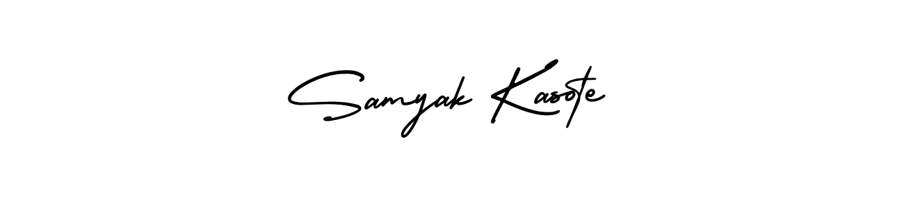 Use a signature maker to create a handwritten signature online. With this signature software, you can design (AmerikaSignatureDemo-Regular) your own signature for name Samyak Kasote. Samyak Kasote signature style 3 images and pictures png