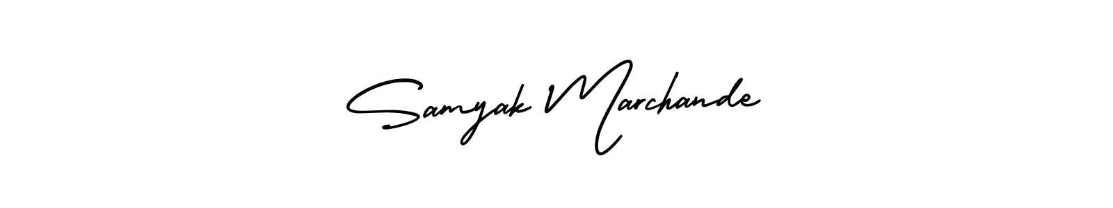 Use a signature maker to create a handwritten signature online. With this signature software, you can design (AmerikaSignatureDemo-Regular) your own signature for name Samyak Marchande. Samyak Marchande signature style 3 images and pictures png