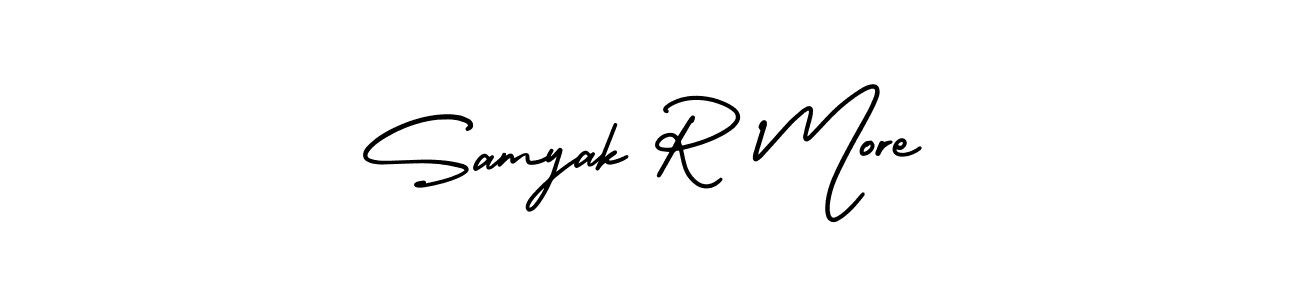 Also You can easily find your signature by using the search form. We will create Samyak R More name handwritten signature images for you free of cost using AmerikaSignatureDemo-Regular sign style. Samyak R More signature style 3 images and pictures png