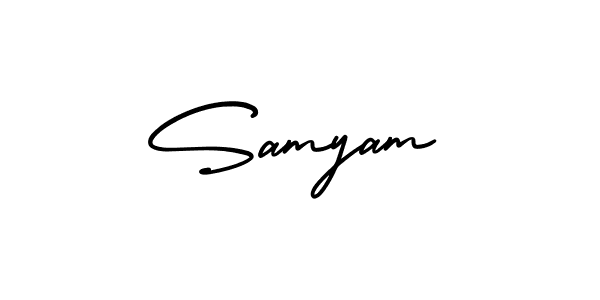 How to make Samyam signature? AmerikaSignatureDemo-Regular is a professional autograph style. Create handwritten signature for Samyam name. Samyam signature style 3 images and pictures png