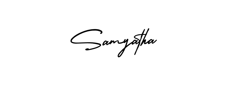 Also we have Samyatha name is the best signature style. Create professional handwritten signature collection using AmerikaSignatureDemo-Regular autograph style. Samyatha signature style 3 images and pictures png