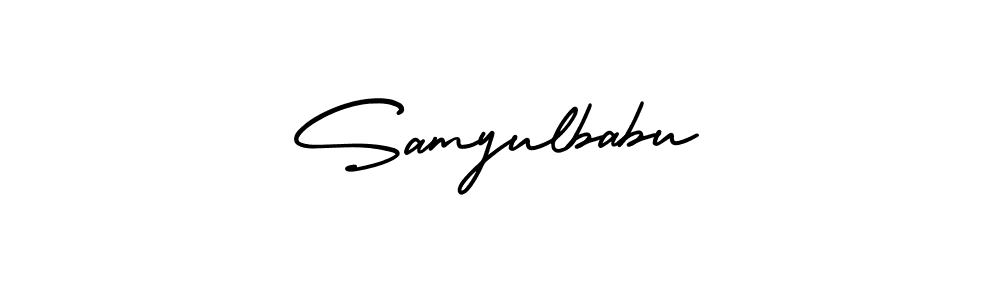 Samyulbabu stylish signature style. Best Handwritten Sign (AmerikaSignatureDemo-Regular) for my name. Handwritten Signature Collection Ideas for my name Samyulbabu. Samyulbabu signature style 3 images and pictures png
