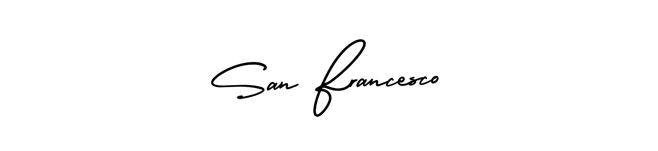 Similarly AmerikaSignatureDemo-Regular is the best handwritten signature design. Signature creator online .You can use it as an online autograph creator for name San Francesco. San Francesco signature style 3 images and pictures png