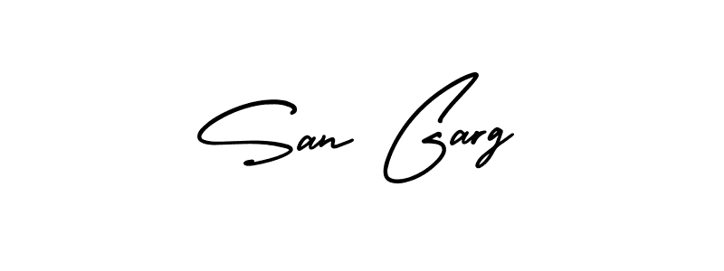 This is the best signature style for the San Garg name. Also you like these signature font (AmerikaSignatureDemo-Regular). Mix name signature. San Garg signature style 3 images and pictures png