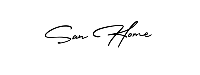 Best and Professional Signature Style for San Home. AmerikaSignatureDemo-Regular Best Signature Style Collection. San Home signature style 3 images and pictures png