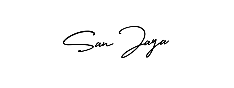 Also we have San Jaya name is the best signature style. Create professional handwritten signature collection using AmerikaSignatureDemo-Regular autograph style. San Jaya signature style 3 images and pictures png
