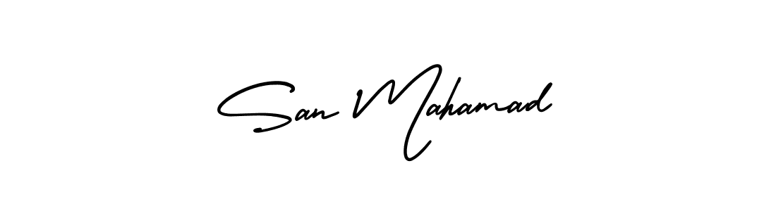 Best and Professional Signature Style for San Mahamad. AmerikaSignatureDemo-Regular Best Signature Style Collection. San Mahamad signature style 3 images and pictures png