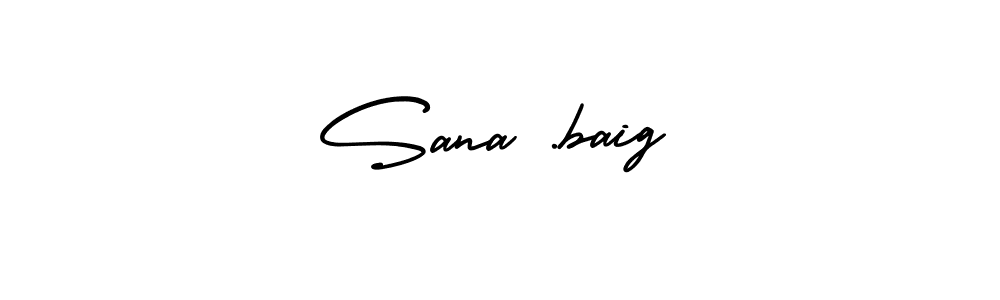 How to make Sana .baig signature? AmerikaSignatureDemo-Regular is a professional autograph style. Create handwritten signature for Sana .baig name. Sana .baig signature style 3 images and pictures png