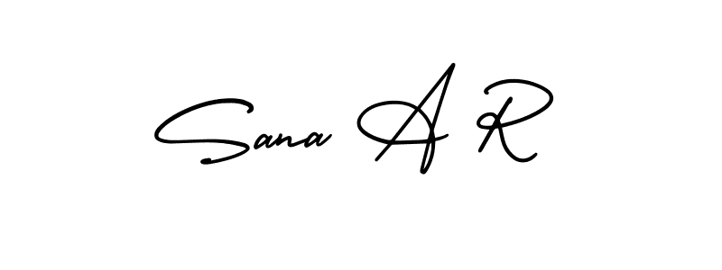 This is the best signature style for the Sana A R name. Also you like these signature font (AmerikaSignatureDemo-Regular). Mix name signature. Sana A R signature style 3 images and pictures png