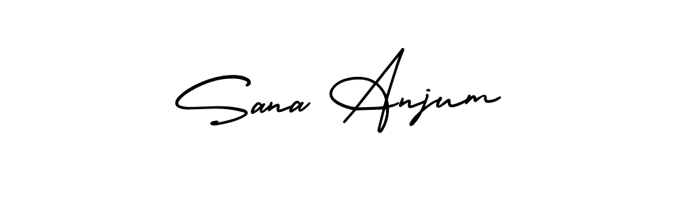 It looks lik you need a new signature style for name Sana Anjum. Design unique handwritten (AmerikaSignatureDemo-Regular) signature with our free signature maker in just a few clicks. Sana Anjum signature style 3 images and pictures png