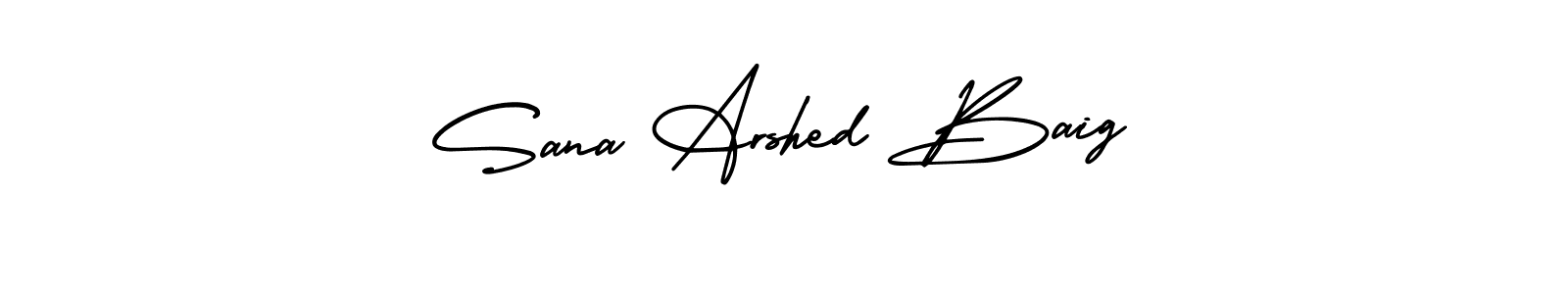 Make a beautiful signature design for name Sana Arshed Baig. With this signature (AmerikaSignatureDemo-Regular) style, you can create a handwritten signature for free. Sana Arshed Baig signature style 3 images and pictures png