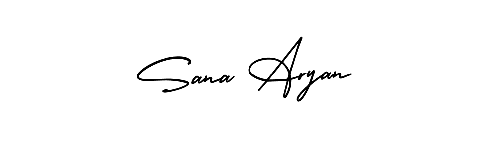 Create a beautiful signature design for name Sana Aryan. With this signature (AmerikaSignatureDemo-Regular) fonts, you can make a handwritten signature for free. Sana Aryan signature style 3 images and pictures png