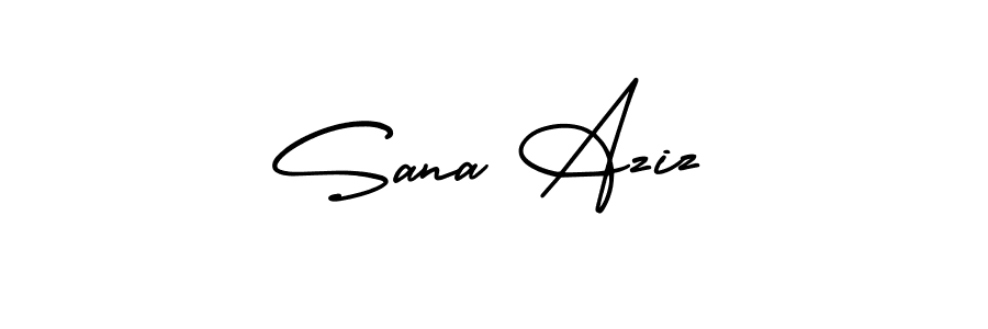 Make a short Sana Aziz signature style. Manage your documents anywhere anytime using AmerikaSignatureDemo-Regular. Create and add eSignatures, submit forms, share and send files easily. Sana Aziz signature style 3 images and pictures png