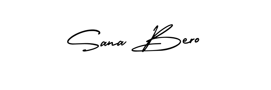 Check out images of Autograph of Sana Bero name. Actor Sana Bero Signature Style. AmerikaSignatureDemo-Regular is a professional sign style online. Sana Bero signature style 3 images and pictures png
