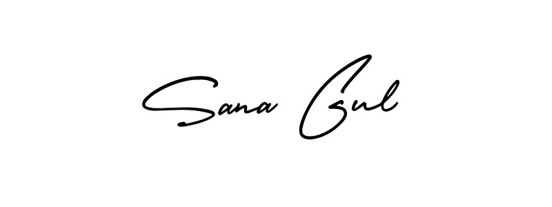 Use a signature maker to create a handwritten signature online. With this signature software, you can design (AmerikaSignatureDemo-Regular) your own signature for name Sana Gul. Sana Gul signature style 3 images and pictures png