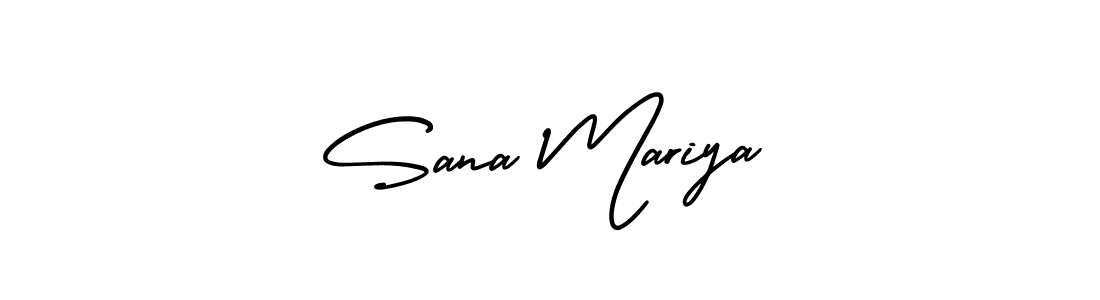 This is the best signature style for the Sana Mariya name. Also you like these signature font (AmerikaSignatureDemo-Regular). Mix name signature. Sana Mariya signature style 3 images and pictures png