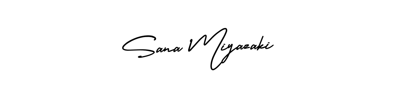 Design your own signature with our free online signature maker. With this signature software, you can create a handwritten (AmerikaSignatureDemo-Regular) signature for name Sana Miyazaki. Sana Miyazaki signature style 3 images and pictures png