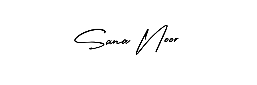 Design your own signature with our free online signature maker. With this signature software, you can create a handwritten (AmerikaSignatureDemo-Regular) signature for name Sana Noor. Sana Noor signature style 3 images and pictures png