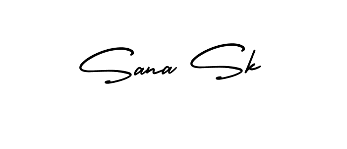 How to make Sana Sk name signature. Use AmerikaSignatureDemo-Regular style for creating short signs online. This is the latest handwritten sign. Sana Sk signature style 3 images and pictures png