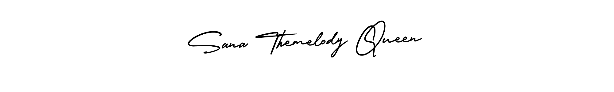 Sana Themelody Queen stylish signature style. Best Handwritten Sign (AmerikaSignatureDemo-Regular) for my name. Handwritten Signature Collection Ideas for my name Sana Themelody Queen. Sana Themelody Queen signature style 3 images and pictures png