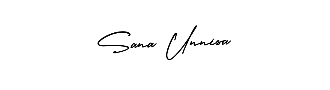 Use a signature maker to create a handwritten signature online. With this signature software, you can design (AmerikaSignatureDemo-Regular) your own signature for name Sana Unnisa. Sana Unnisa signature style 3 images and pictures png