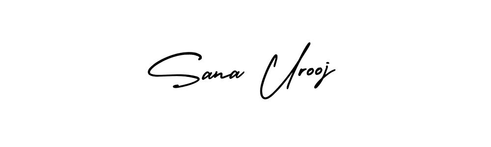 Sana Urooj stylish signature style. Best Handwritten Sign (AmerikaSignatureDemo-Regular) for my name. Handwritten Signature Collection Ideas for my name Sana Urooj. Sana Urooj signature style 3 images and pictures png